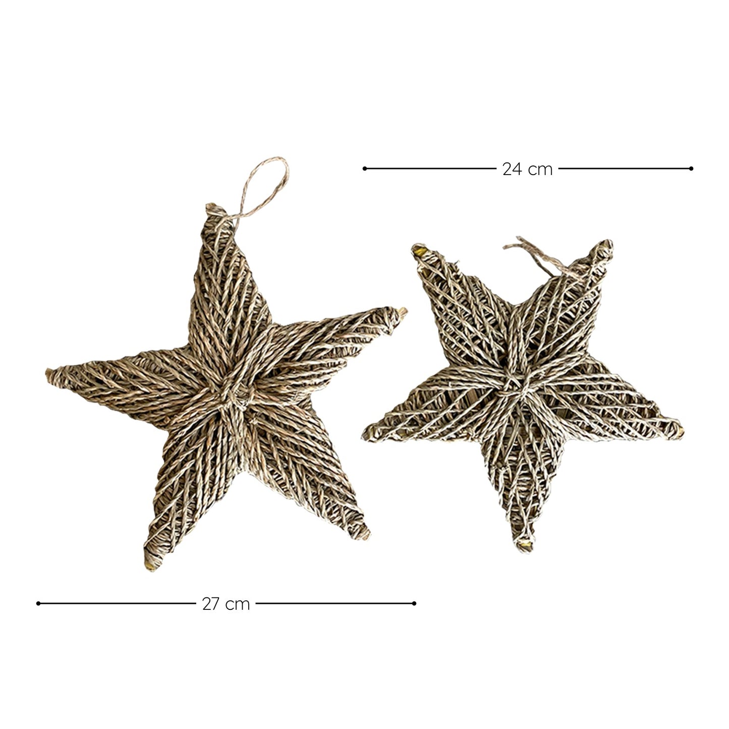 Set de 2 estrellas tejidas
