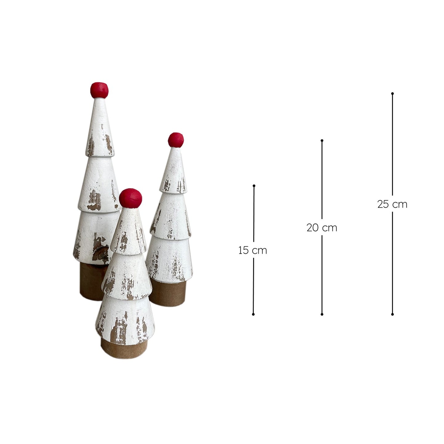 Set de 3 pinos de madera