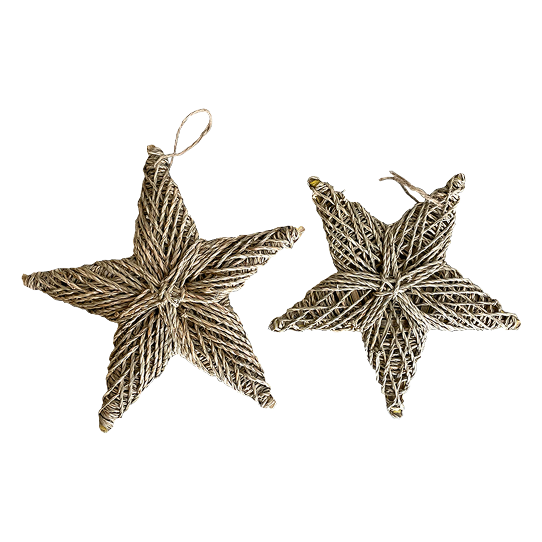 Set de 2 estrellas tejidas